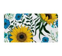 Artistic Sunflowers Pattern 30-4 Non-Slip Bath & Kitchen Mat,Oil & Water Absorbent, Quick Dry