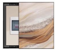 Artistic Switchboard Cover Panel, Wall-Mounted Decorative Electrical Box Enclosure, Push-Pull Mechanism Utility Box Screen