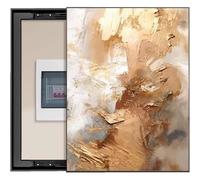 Artistic Switchboard Cover Panel, Wall-Mounted Decorative Electrical Box Enclosure, Push-Pull Mechanism Utility Box Screen