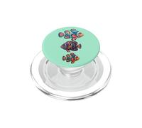 Artistic Three Fishes Ocean Coastal Beachy Summer PopSockets PopGrip for MagSafe