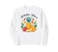 Artistic Vibes Pineapple Art Tropical Fruit Illustration Sweatshirt