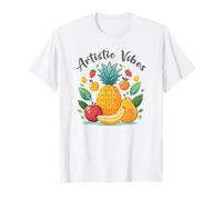 Artistic Vibes Pineapple Art Tropical Fruit Illustration T-Shirt