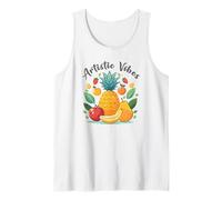 Artistic Vibes Pineapple Art Tropical Fruit Illustration Tank Top