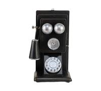 Artistic Vintage Rotary Phone Model Statue Metal Craft Retro Antique Telephone Figurine Ornament For Unique Home Decors Cafes Decoration