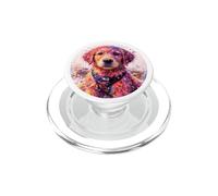 Artistic Watercolor Golden Retriever Puppy Dog Portrait PopSockets PopGrip for MagSafe