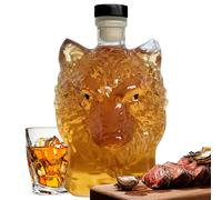 Artistic Whisky Carafe, Elegant, Whiskey Bottle, Container for | 35 cl Wolf Head Cocktail Decanter for Home Bar, Wedding, Bourbon Collection, Closet, Cocktail, Bartender