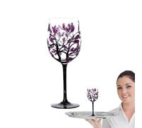Artistic Wine Glass Set - Four Season Tree,Painted Goblets, Large Lolita Style Drinkware,WïNE LOVEŗ Glass, Colorful Stemmed Cups | Stylish Home Party Tableware for Serving Red White Win Drinks