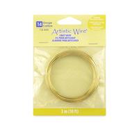 Artistic Wire 14 Gauge Tarnish Resistant Brass Craft Jewelry Wrapping Wire, Gold Color, 10 ft