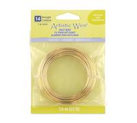 Artistic Wire 14S Gauge Wire, Gold Color, 25-Feet