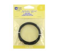 Artistic Wire 16 Gauge / 1.3 mm Tarnish Resistant Colored Copper Craft Wire, 10 ft / 3.1 m, Black