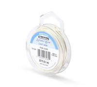 Artistic Wire, 18 Gauge Silver Plated Tarnish Resistant Colored Copper Craft Jewelry Wrapping Wire, Pearl Silver, 20 ft