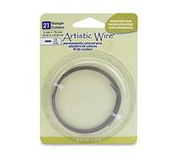 Artistic Wire, 21 Gauge, Flat, 3 mm x .75 mm / 0.12 in x 0.03 in, Antique Brass Color, 3 ft / .91 m