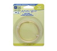 Artistic Wire, 21 Gauge, Flat, 5 mm x .75 mm / 0.20 in x 0.03 in, Gold Color, 3 ft / .91 m