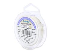 Artistic Wire, 22 Gauge (.64 mm), Twist, Round, Tarnish Resistant Silver, 5 yd (4.57 m) by Artistic Wire