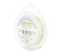 Artistic Wire, 28 Gauge, Silver Plated, Pearl, 40 Yards