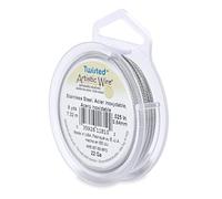 Artistic Wire Beadalon 22-Gauge Twist Round, 8-Yard, Stainless Steel