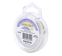 Artistic Wire Silver Plated Tarnish Resistant Colored Copper Craft Wire, 26 Gauge, 30 yd