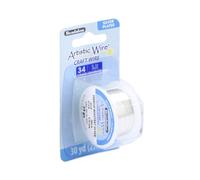 Artistic Wire Plated Colored Copper Craft Wire, Tarnish Resistant Silver, 34 Gauge / .16 mm, 30 yd / 27.4 m