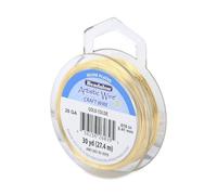 Artistic Wire Silver Plated Tarnish Resistant Colored Copper Craft Wire, Gold, 26 Gauge, 30 yd
