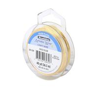 Artistic Wire Silver Plated Tarnish Resistant Colored Copper Craft Wire, Gold, 28 Gauge, 40 yd