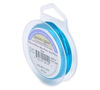 Artistic Wire Silver Plated Tarnish Resistant Colored Copper Craft Wire, Peacock Blue, 24 Gauge, 15 yd