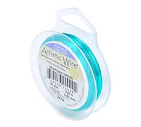 Artistic Wire Silver Plated Tarnish Resistant Colored Copper Craft Wire, Seafoam Green, 24 Gauge, 15 yd