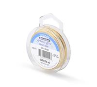 Artistic Wire Silver Plated Tarnish Resistant Copper Craft Wire Gold Color, 20 Gauge / .81 mm, 25 ft / 7.6 m