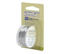 Artistic Wire Stainless Steel Craft Wire - 16 18 20 22 24 26 28 30 32 Gauge for Jewelry Making Supplies, Shapeable T304 Wrapping Sculpture Crafts Beading Wire, 20 Gauge, Stainless Steel
