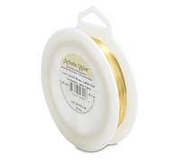 Artistic Wire Tarnish Resistant Brass Craft Wire, Gold, 26 Gauge/.41 mm, 315.3 ft/96.1 m