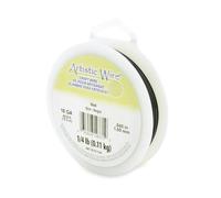 Artistic Wire Tarnish Resistant Colored Copper Craft Wire, 18 Gauge / 1.0 mm, Black