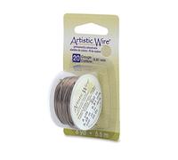Artistic Wire Tarnish Resistant Colored Copper Craft Wire, Antique Brass, 20 Gauge / .81 mm