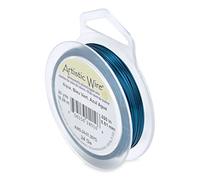 Artistic Wire Tarnish Resistant Colored Copper Craft Wire, Aqua, 24 Gauge, 20 yd