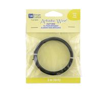 Artistic Wire Tarnish Resistant Colored Copper Craft Wire, Black, 14 Gauge / 1.6 mm, 10 ft / 3.1 m