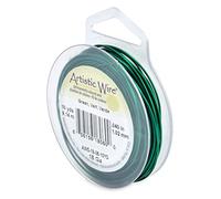 Artistic Wire Tarnish Resistant Colored Copper Craft Wire, Green, 18 Gauge, 10 yd