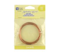 Artistic Wire Tarnish Resistant Colored Copper Craft Wire, Tin, Natural, 16 Gauge / 1.3 mm, 10 ft / 3.1 m