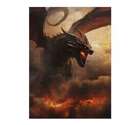 Artistic Wooden Jigsaw Puzzle for Adults, A Dragon Wreaking Havoc, 500 PCS