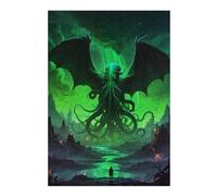 Artistic Wooden Jigsaw Puzzle for Adults, Cthulhu Mythos Art, 300 PCS