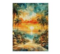 Artistic Wooden Jigsaw Puzzle for Adults, Road to Paradise, 500 PCS