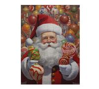 Artistic Wooden Jigsaw Puzzle for Adults, Santa's Sweet Shop, 500 PCS