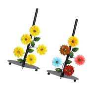 Artistic Yellow Sunflowers Iron Towel Rack Wall Mounted Holder Functional Beautiful Home Decoration Kitchen Roll Stand