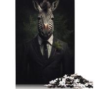 Artistic Zebra 1000 Pieces Puzzles for Teenagers Gifts Wooden Puzzle Jigsaws for Adults Home Educational Games DIY Toys 1000pcs (75x50cm)