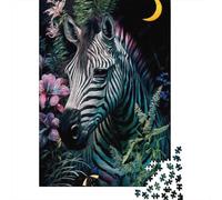 Artistic Zebra Jigsaw Puzzle 500 Piece Jigsaw Puzzles For Adults Teenager Wooden Puzzles Toy Game Explore Creativity And Problem Solving 500pcs (52x38cm)