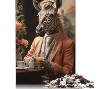 Artistic Zebra Puzzle for Adults And Teenagers 1000 Pieces Paper Puzzles for Teenagers Gifts Brain Teaser Game 1000pcs (38x26cm)