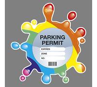 Artisticky Parking Permit Holder Skin RAINBOW SPLAT