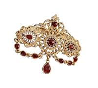 Artistics Hollow Out Arabic Crystals Brooch with Tassels Embellishment for Morocco Bridal Women's Brooch