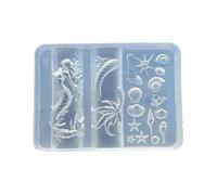 Artistics Silicone Nail Casting Mould with Oceanics Pattern Process for Making Decorative Jewelry, Shells, Embossed Nail Mold