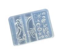 Artistics Silicone Nails Casting with Oceanics Inspire Pattern Process for Decorative Jewelry Making Customizable Nail Art Stencils