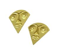 Artistics Sturdy Alloy Earrings Featuring Triangular Faces Accessory for Fashion Enthusiasts and Trendy Women Wear Geometric Face Jewelry