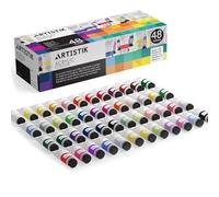 ARTISTIK Acrylic Paint Set with 48 Opaque & Vibrant Colors for Beginners & Students - 22ml Tubes of Artist-Quality Acrylic Paints for Painting on Different Surfaces