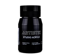 ARTISTIK Black Acrylic Paint 500ml | Premium High-Pigmented with Full, Smooth Coverage | Fade-Proof, Long-Lasting & Versatile | Professional Quality Acrylic Paint for Artists (Black)